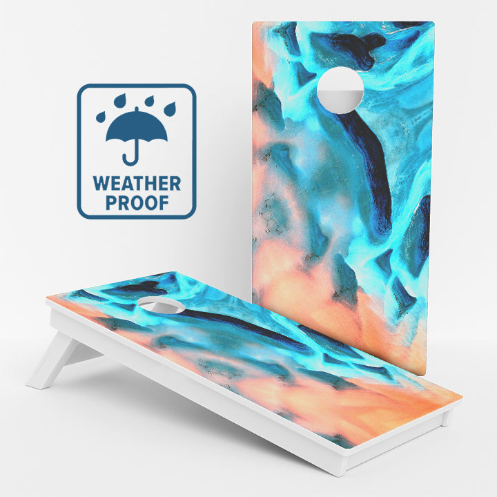 Sand Painting Weather Proof Cornhole Boards