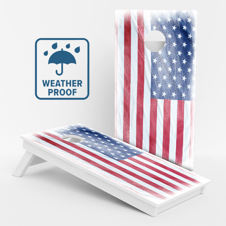 Murky American Flag Weather Proof Cornhole Boards