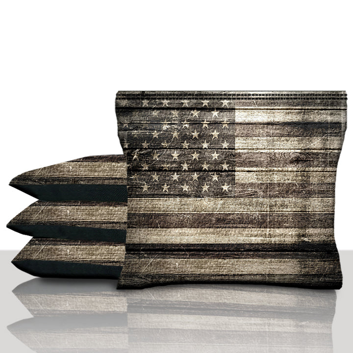 Vintage American Flag Cornhole Bags