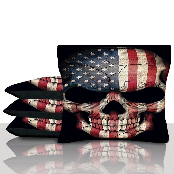 American Flag Punisher Skull Cornhole Bags