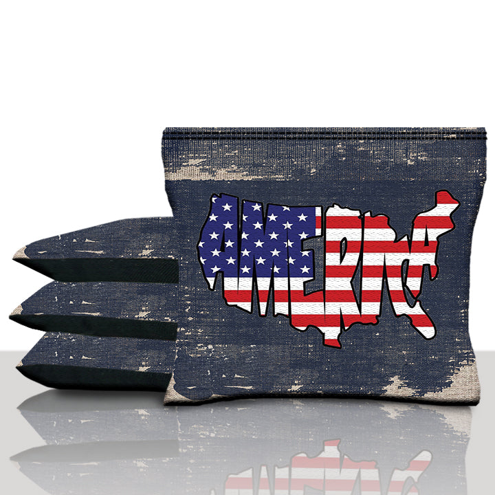 America Blue Cornhole Bags