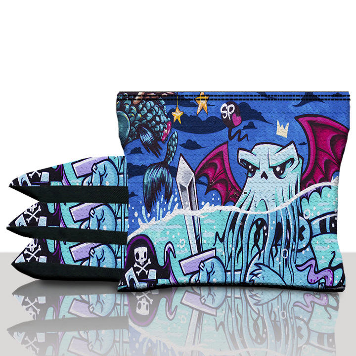 Sea Monster Cornhole Bags