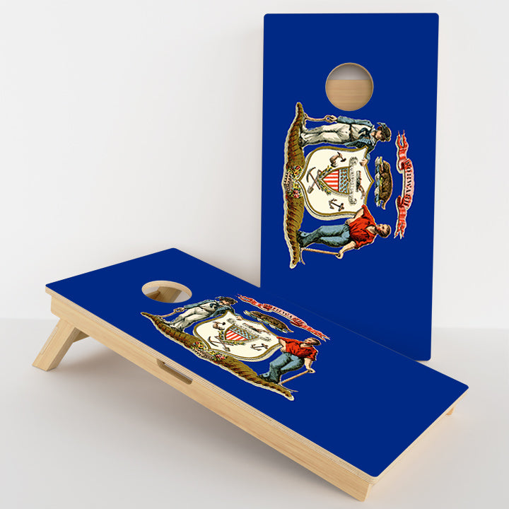 Wisconsin Flag Professional Cornhole Boards
