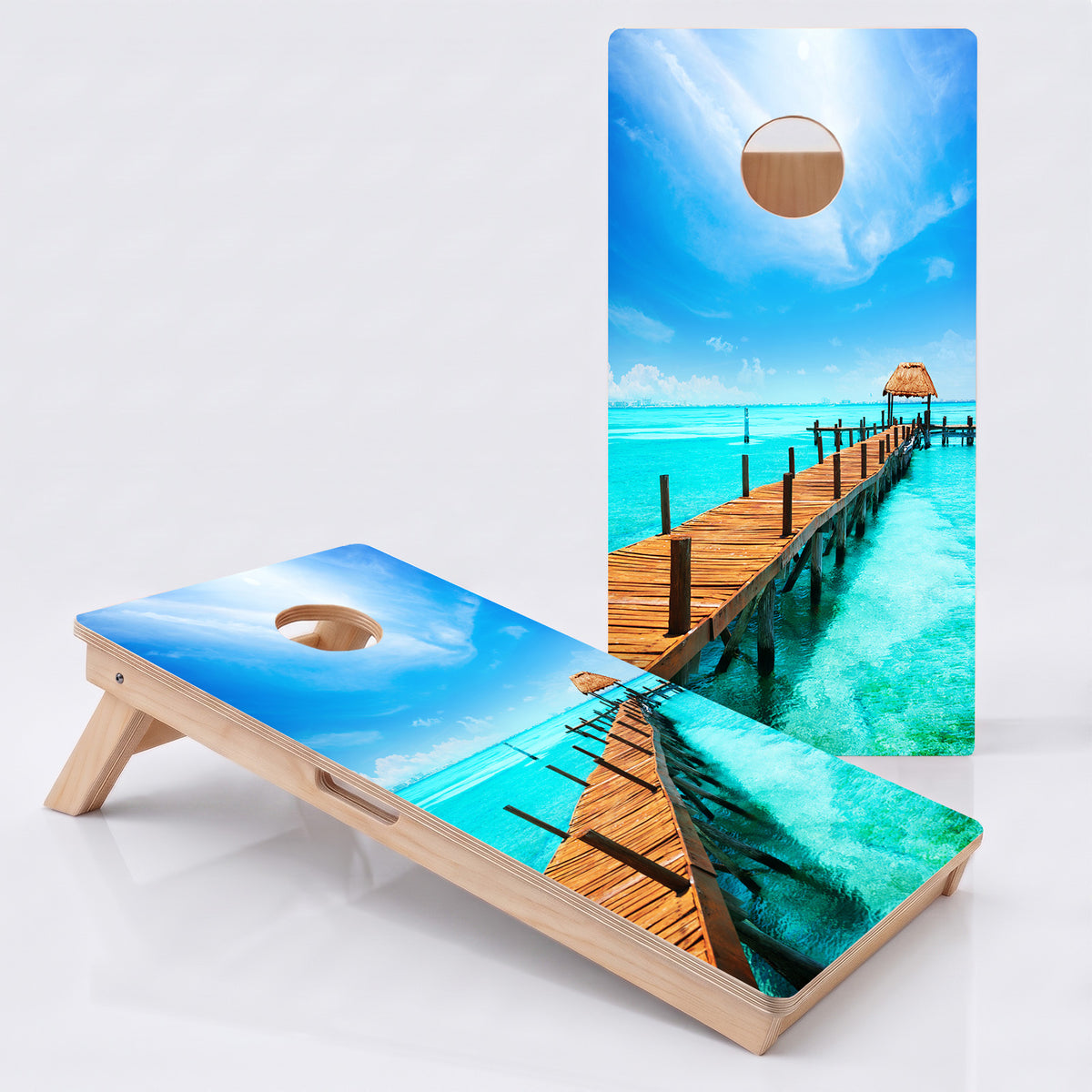 Beach Paradise Professional Cornhole Board.