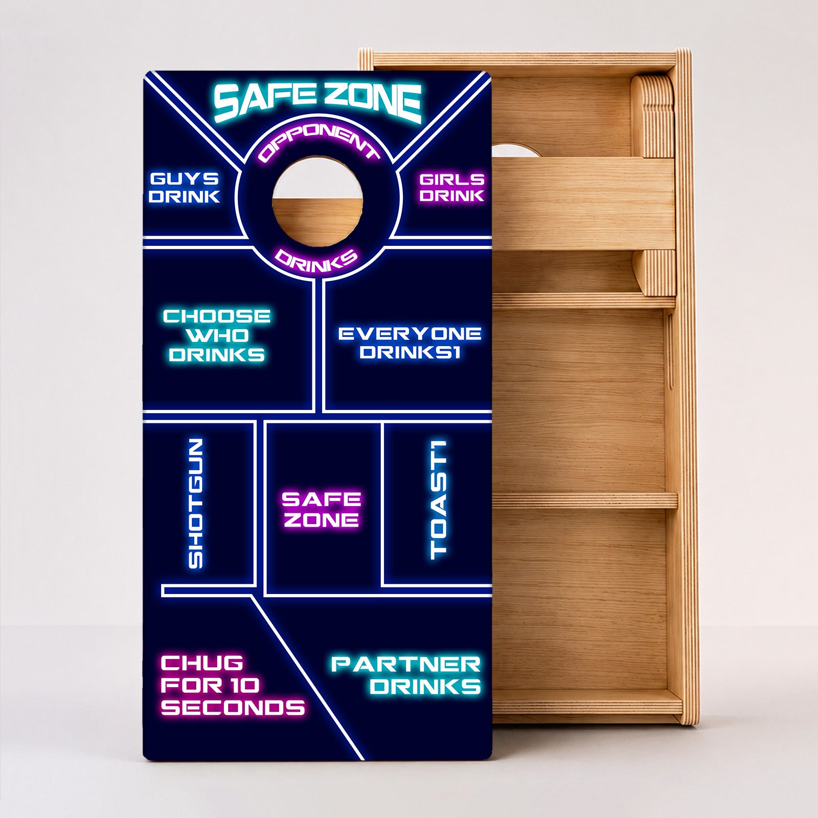 Neon Drinking Game Professional Cornhole Boards