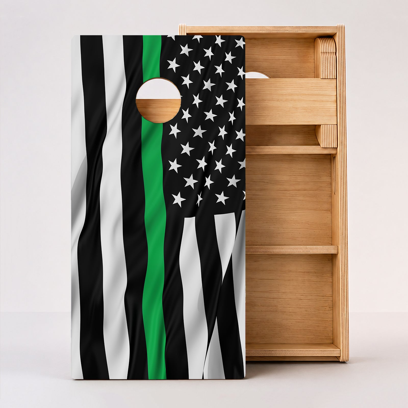 Military Line American Flag Professional Cornhole Boards