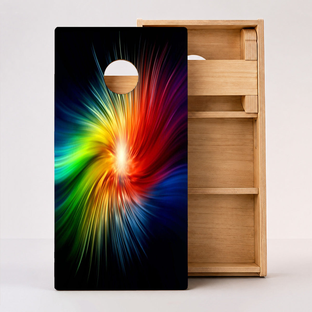 Rainbow Swirl Professional Cornhole Boards