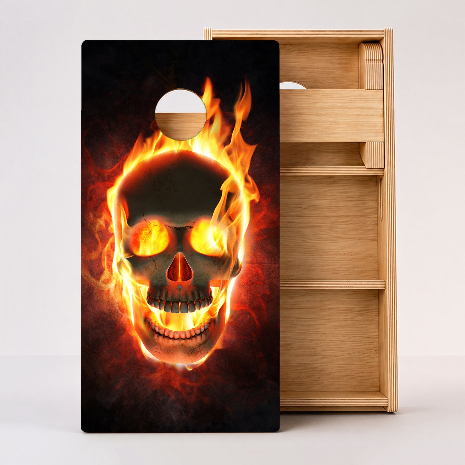 Fire Skull Professional Cornhole Boards