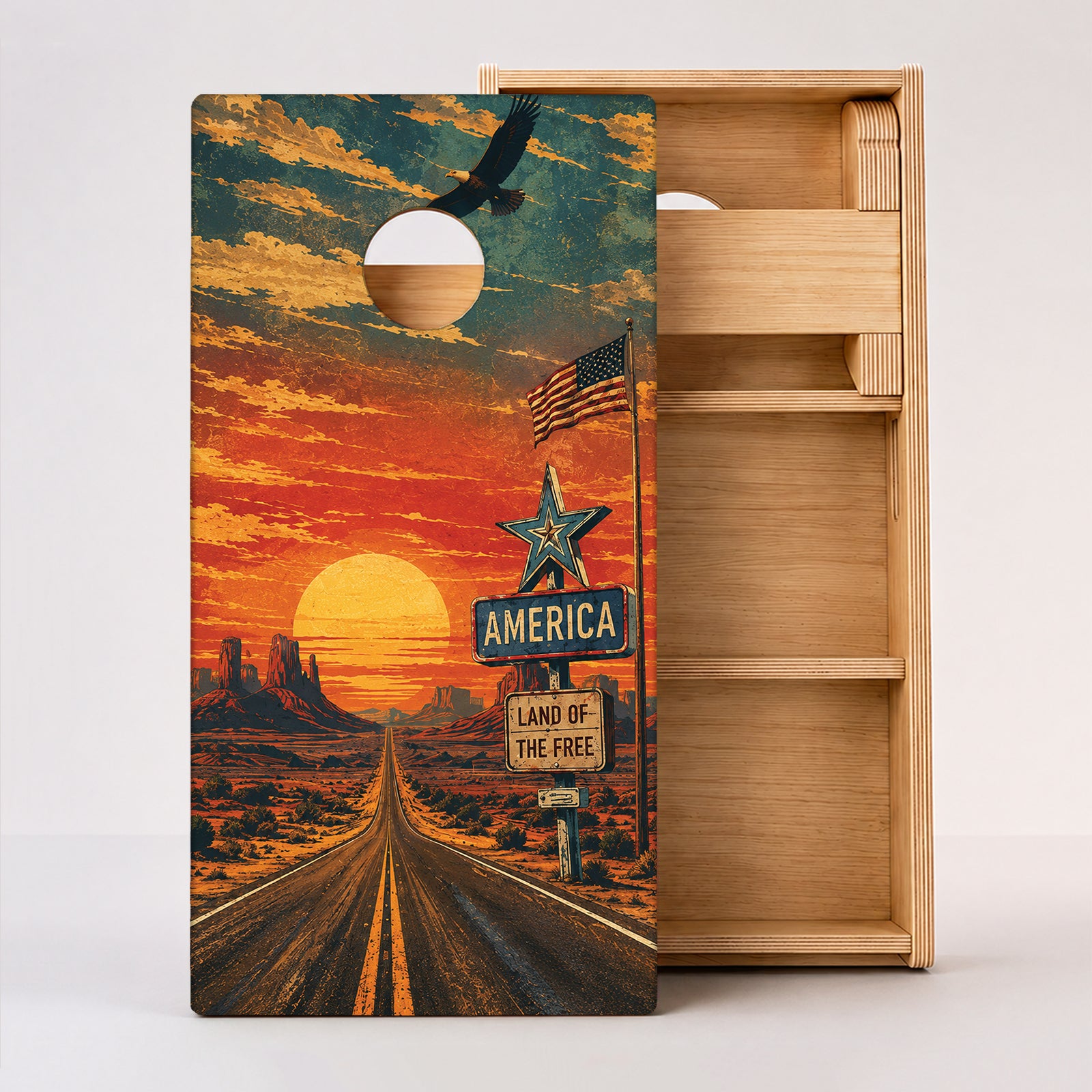 Land Of The Free Professional Cornhole Boards
