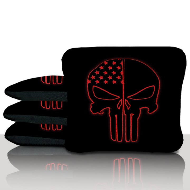 Red Skull Cornhole Bags