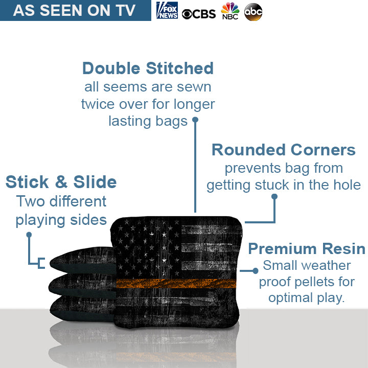 Search & Rescue/Orange Line Cornhole Bags