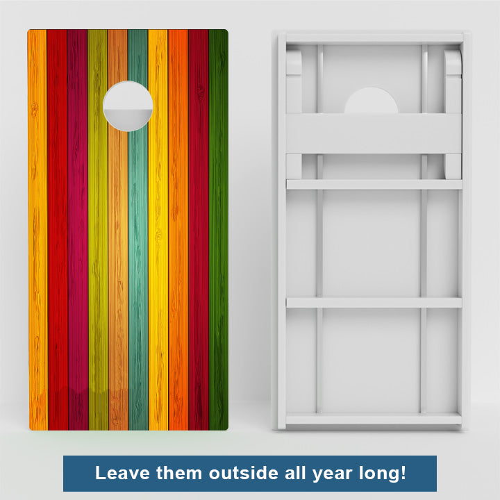 Wood Grain Colors Weather Proof Cornhole Boards