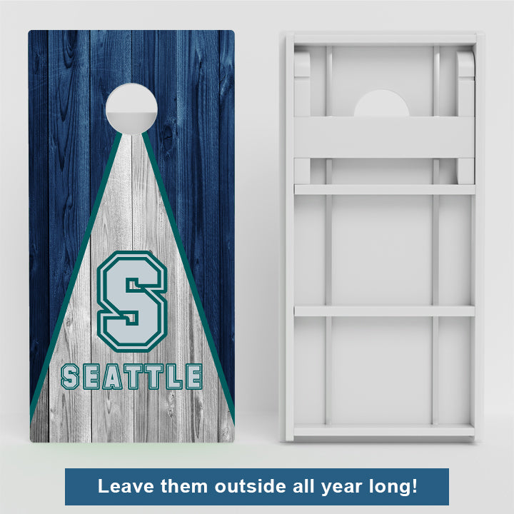 Seattle Baseball Weather Proof Cornhole Boards