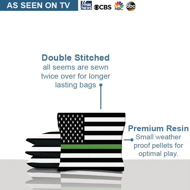 Green Line Cornhole Bags