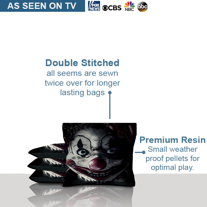 Crazy Clown Cornhole Bags