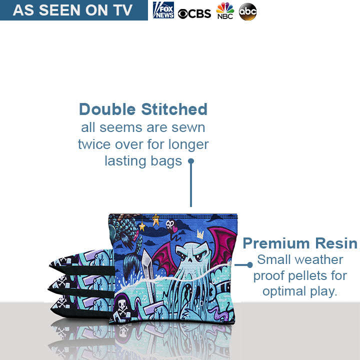 Sea Monster Cornhole Bags