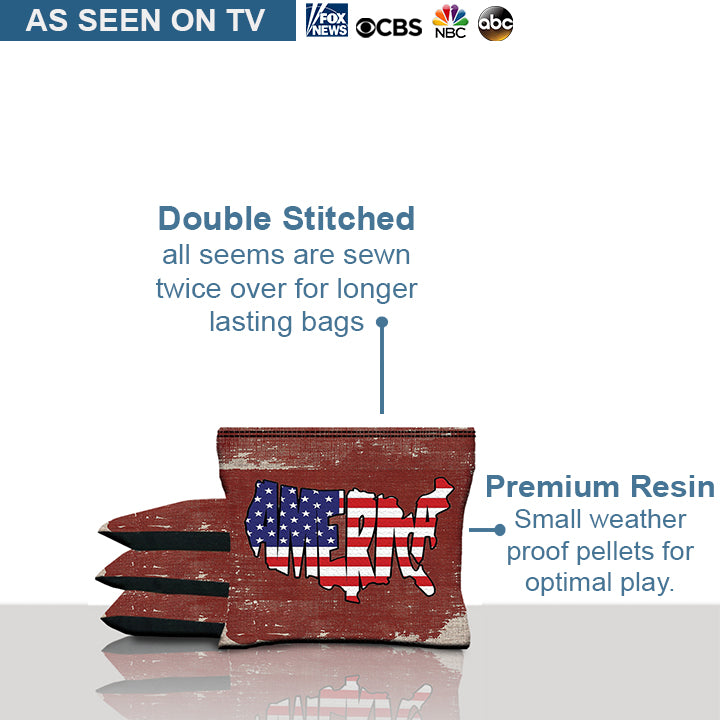 America Red Cornhole Bags