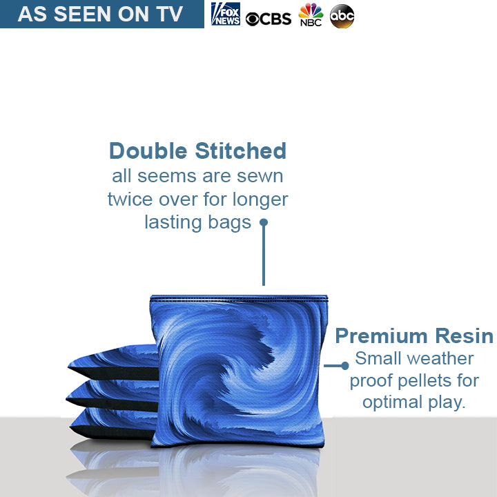 Blue Texture Cornhole Bags