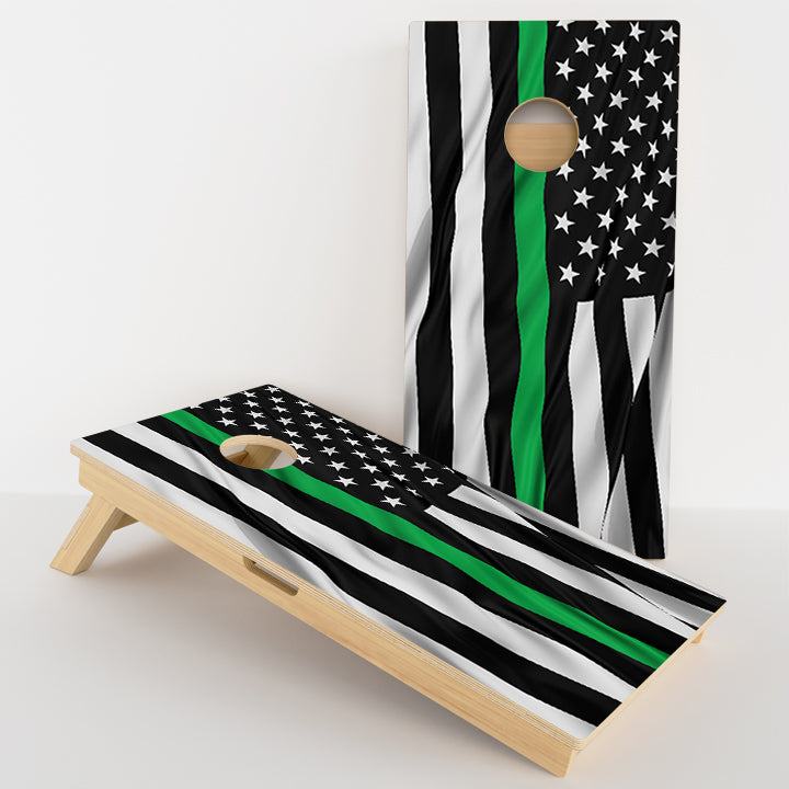 Military Line American Flag Professional Cornhole Boards