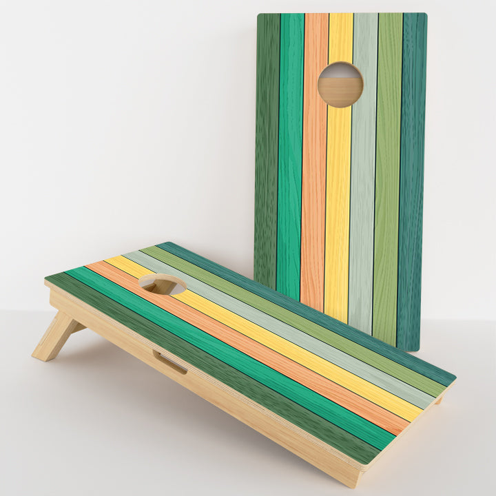 Vintage Wood Grain Professional Cornhole Boards