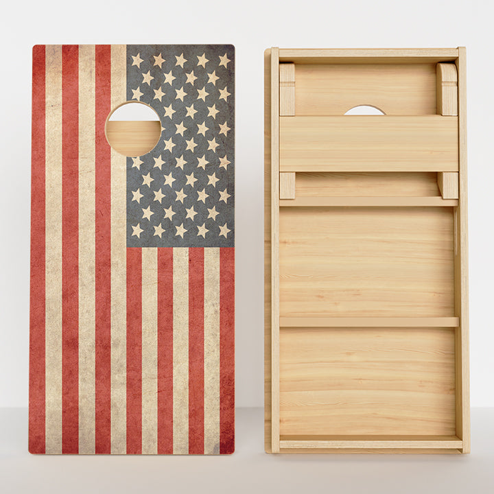 Vintage American Flag Professional Cornhole Boards
