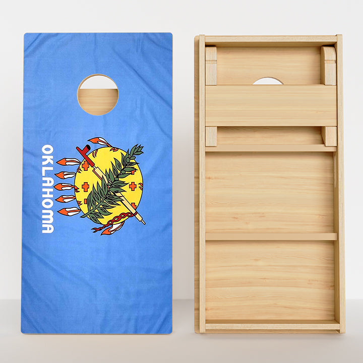 Oklahoma Flag Professional Cornhole Boards