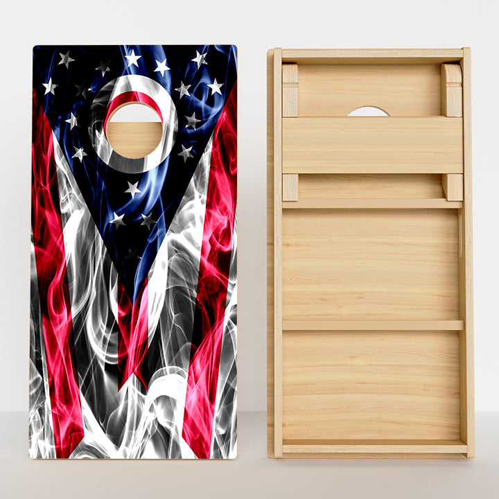 Ohio Flag Professional Cornhole Boards
