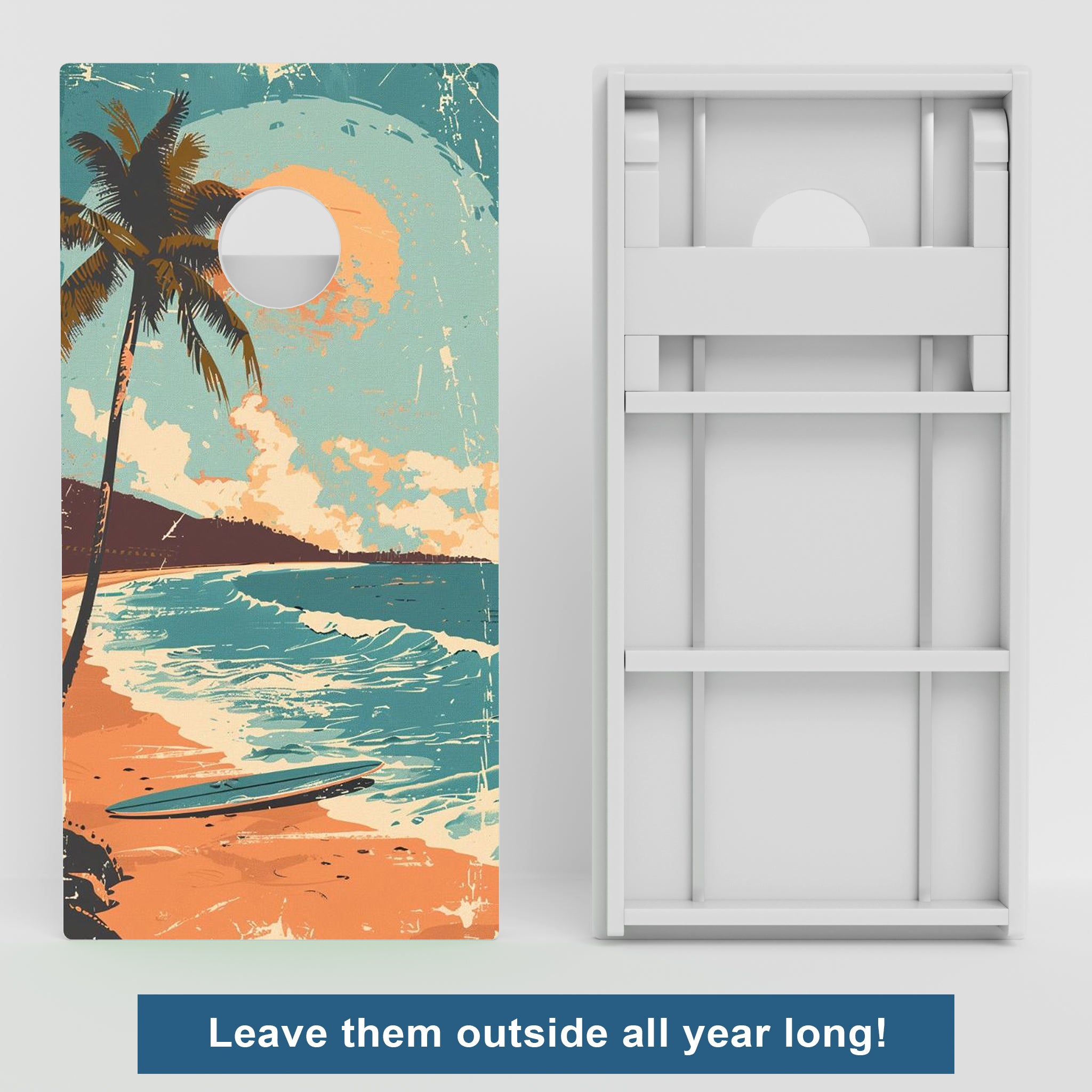 Weather Proof Tropical Cornhole Boards