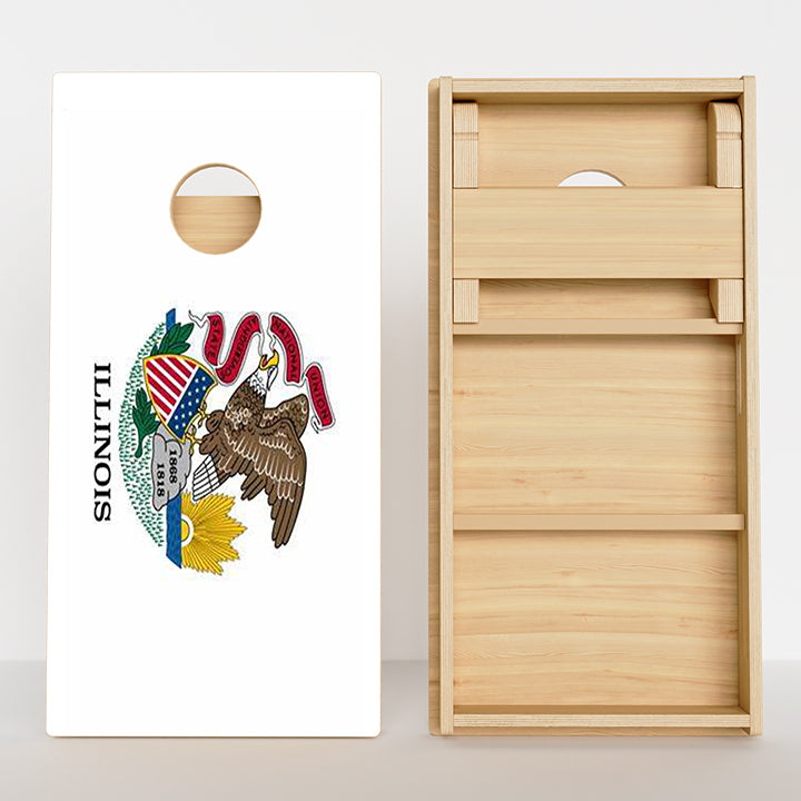 Illinois Flag Professional Cornhole Boards