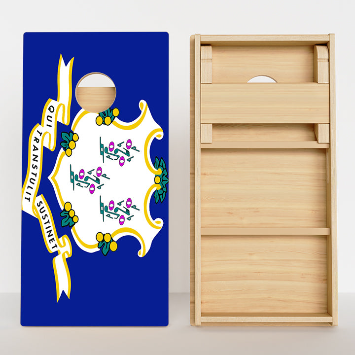Connecticut Flag Professional Cornhole Boards