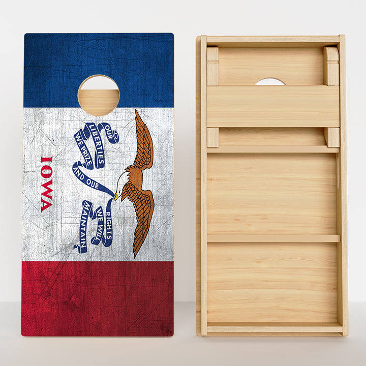 Iowa Flag Professional Cornhole Boards