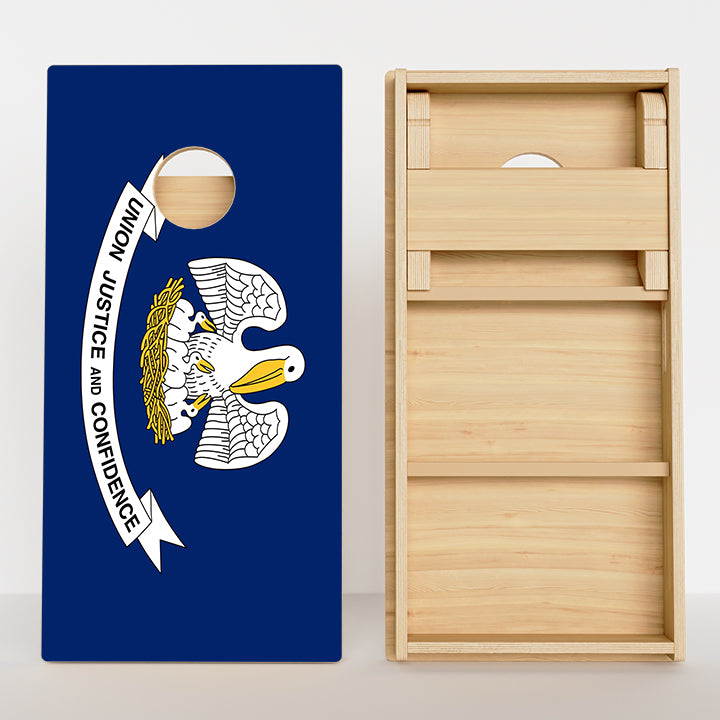 Louisiana Flag Professional Cornhole Boards