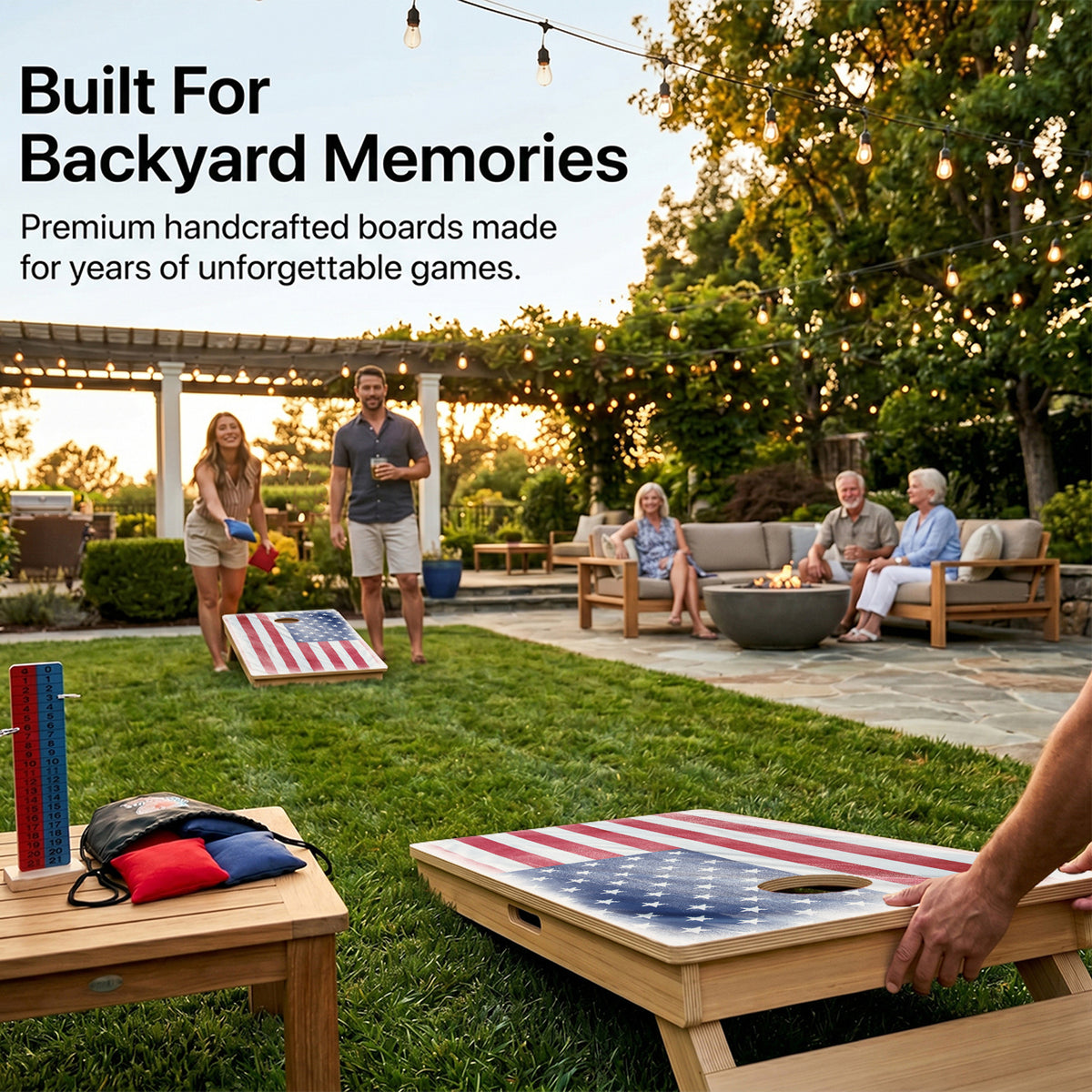 Murky American Flag Professional Cornhole Boards