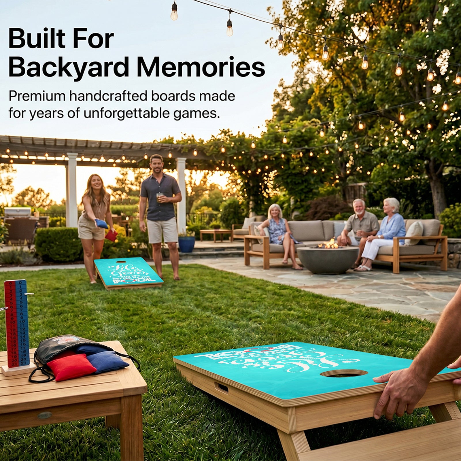 Life Is Good But It's Better By The Pool Professional Cornhole Boards