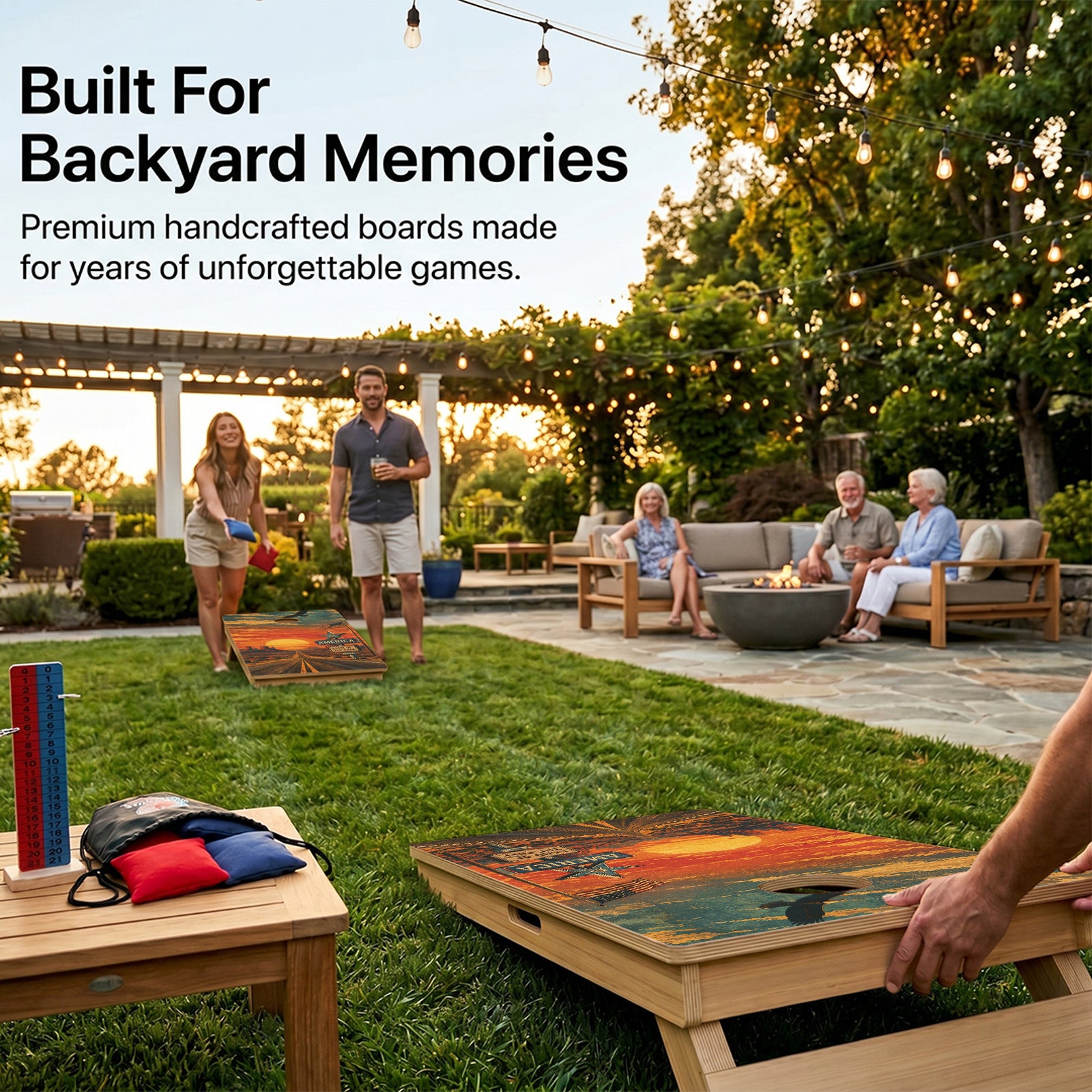Land Of The Free Professional Cornhole Boards