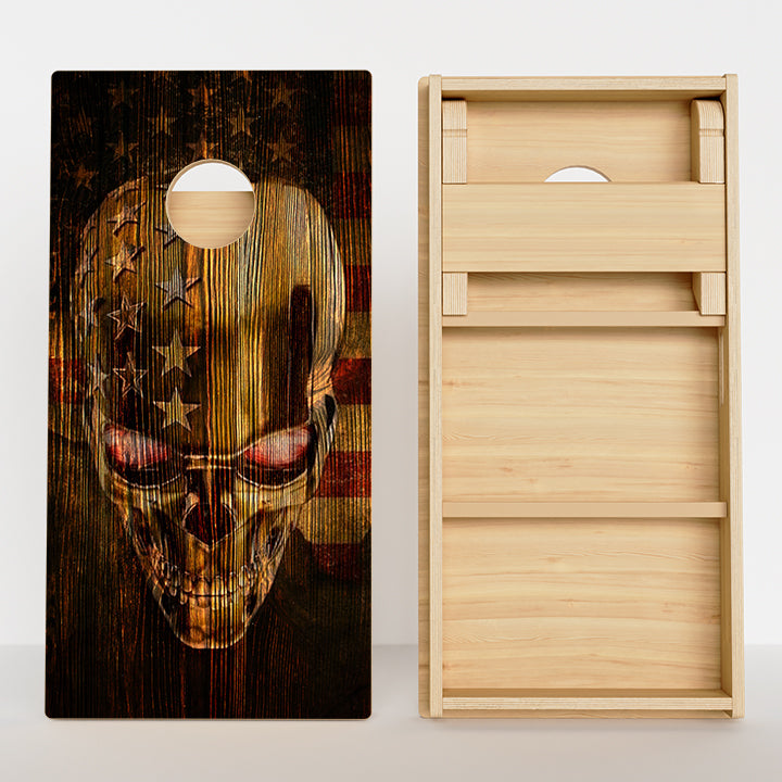 Vintage Patriotic Punisher Professional Cornhole Boards
