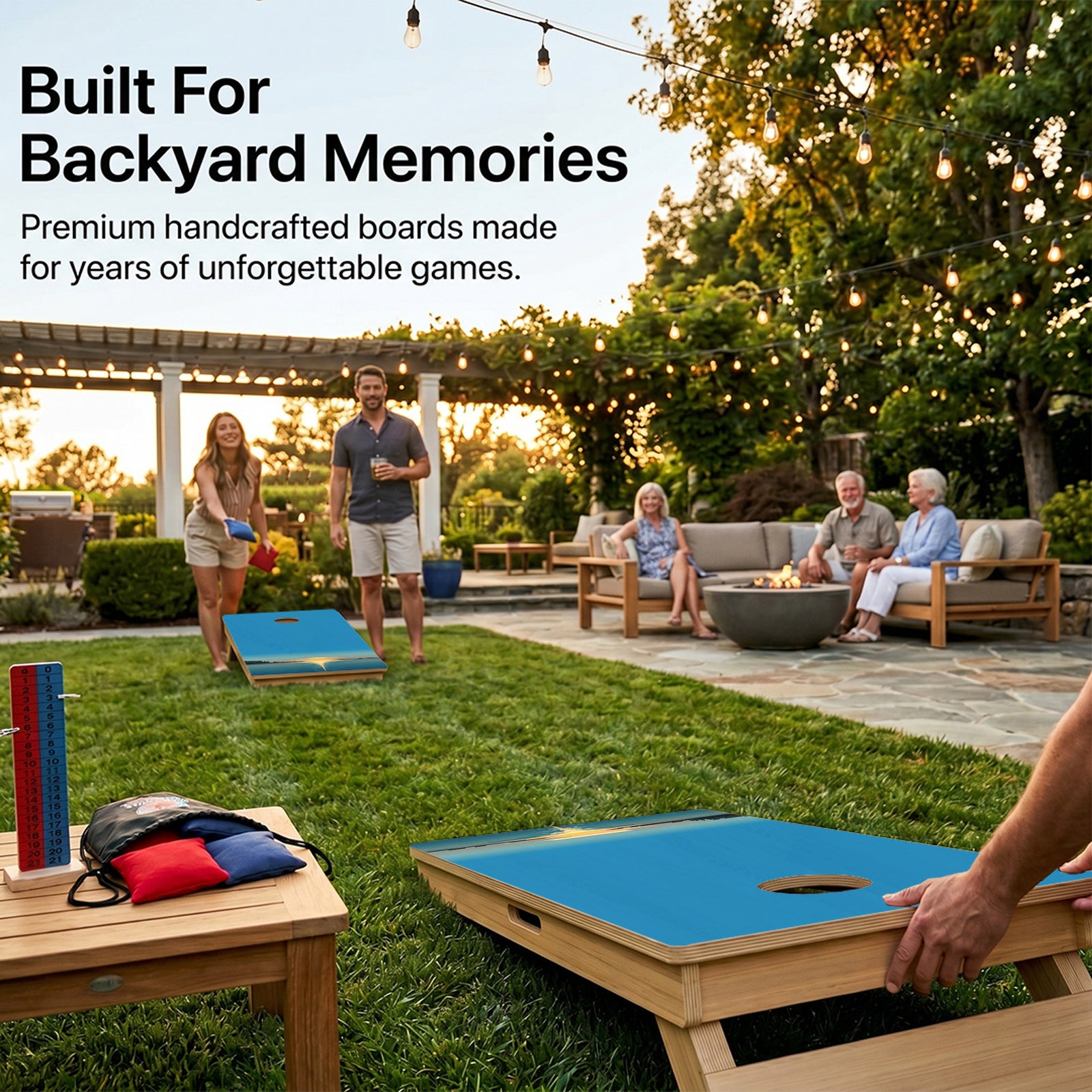 Lake Sunset Professional Cornhole Boards