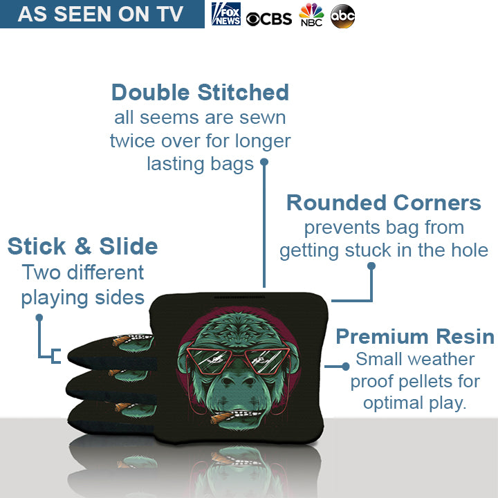 Smoking Monkey Cornhole Bags