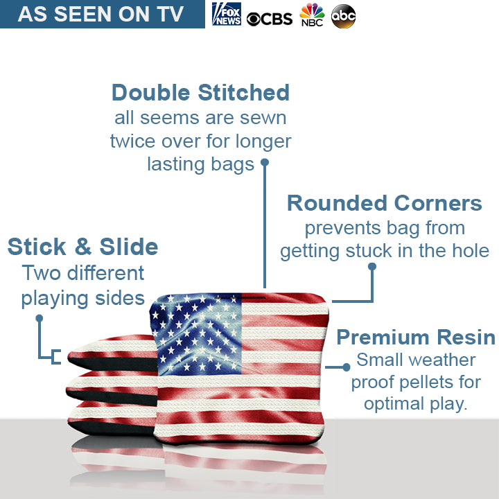 Patriotic Flag Cornhole Bags