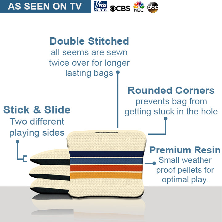 Retro Colors Cornhole Bags