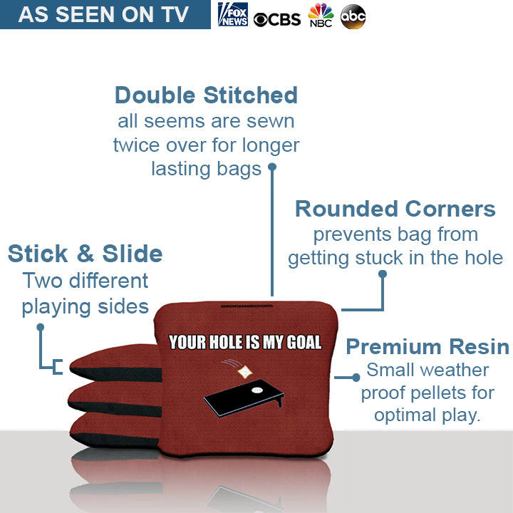 Your Hole Is My Goal Cornhole Bags