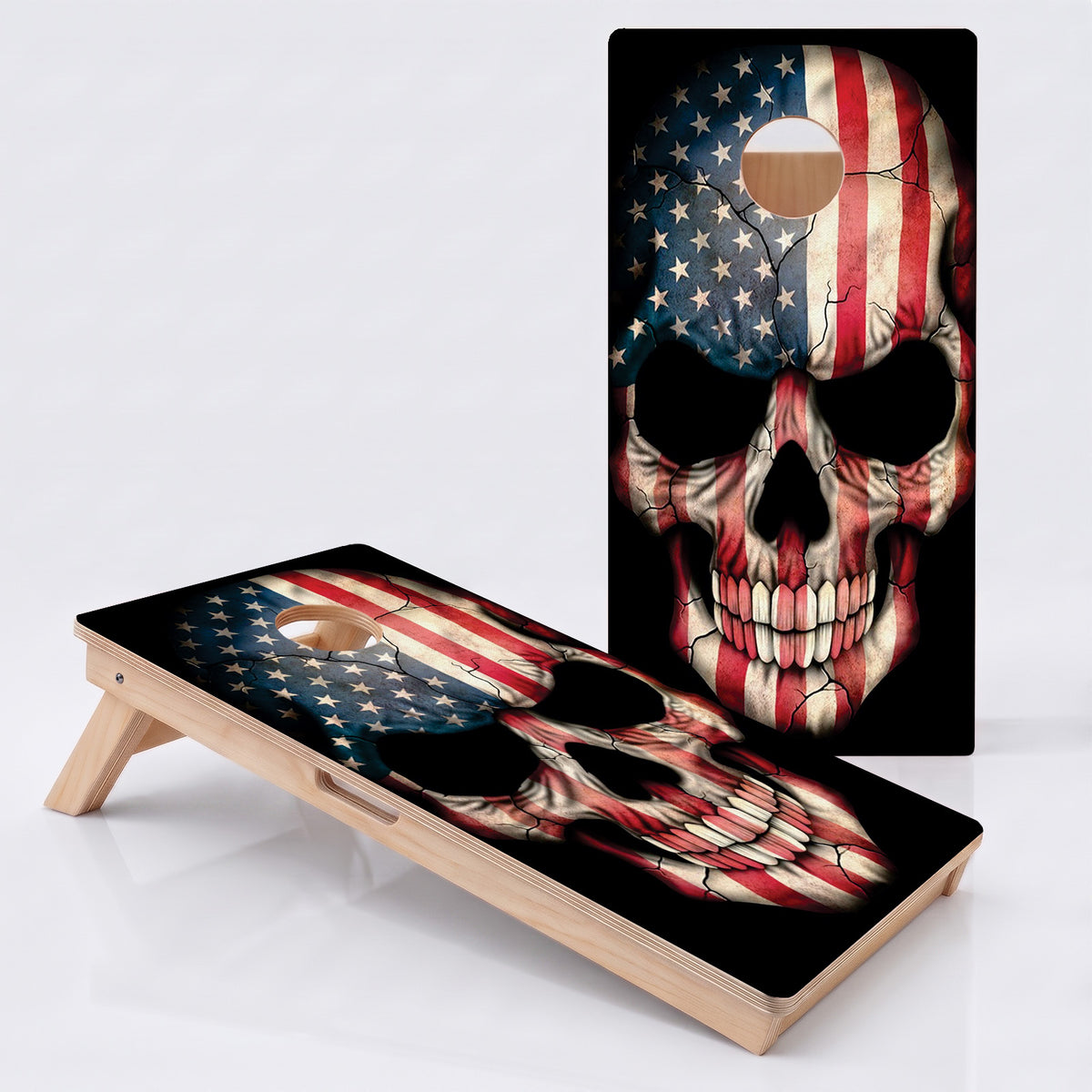 American Skull Professional Cornhole Board.