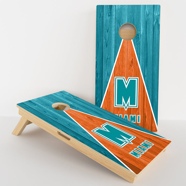 Miami Football Professional Cornhole Boards