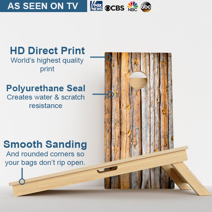 Bark Wood Grain Professional Cornhole Boards