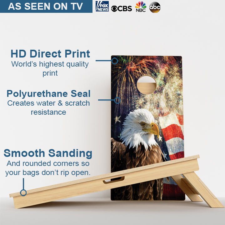 American Flag/Eagle Professional Cornhole Boards