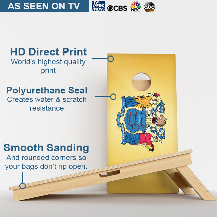 New Jersey Flag Professional Cornhole Boards