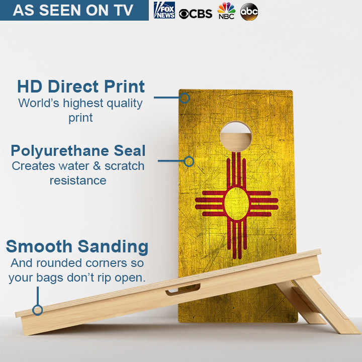 New Mexico Flag Professional Cornhole Boards