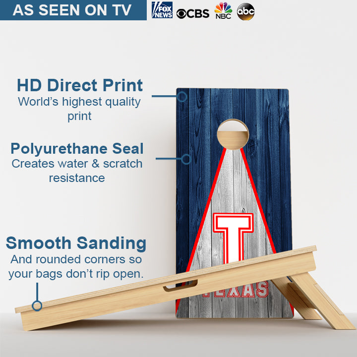 Texas Baseball Professional Cornhole Boards
