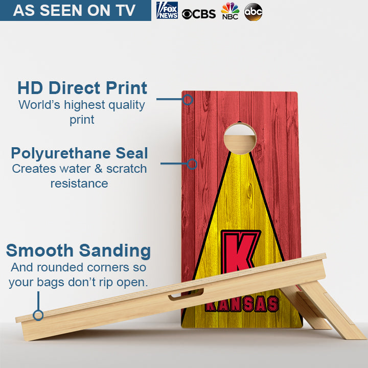 Kansas Football Professional Cornhole Boards