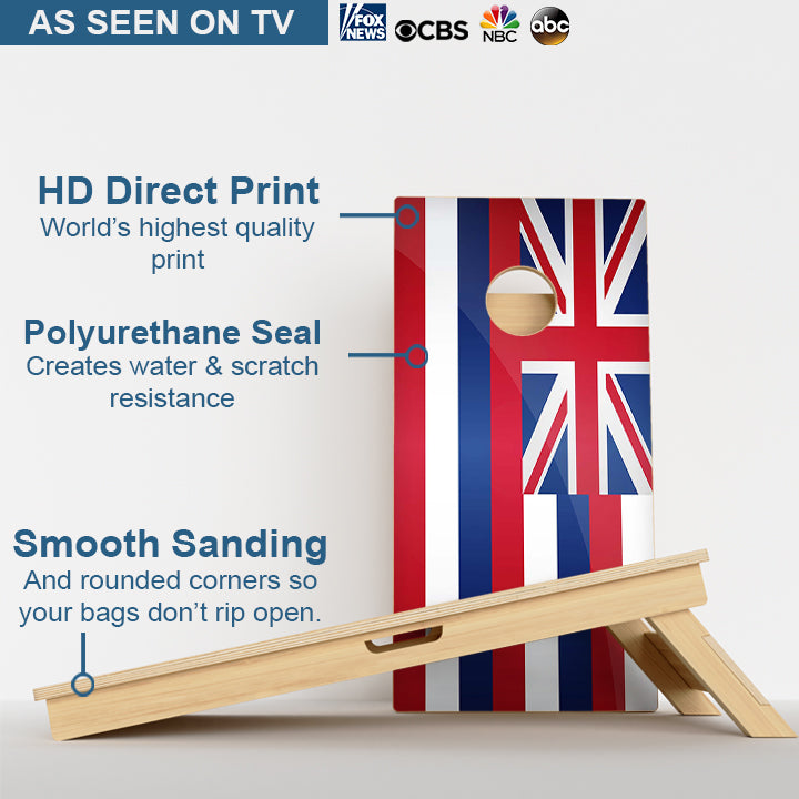 Hawaii Flag Professional Cornhole Boards